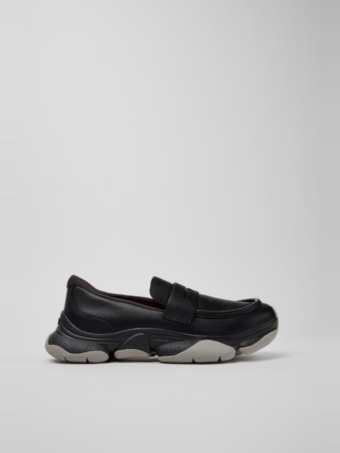 CAMPER Karst 2 Black Leather Moccasins for Men.
