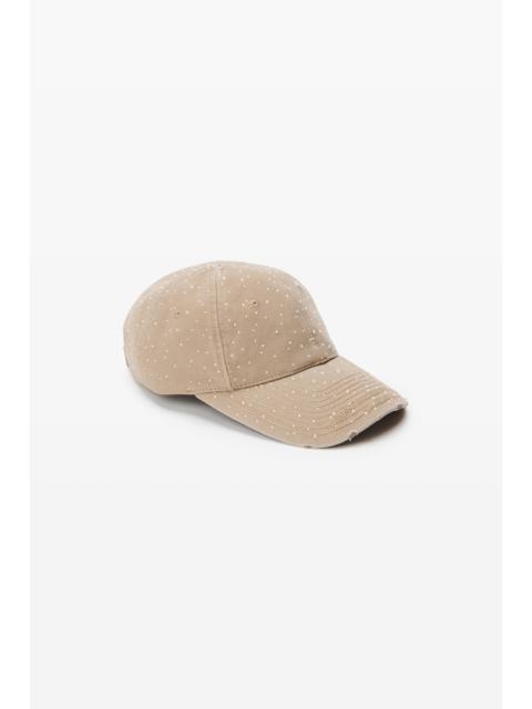 Alexander Wang crystal hotfix distressed baseball cap