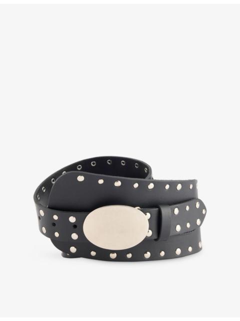 gimaguas Iris Stud-Embellished Leather Belt