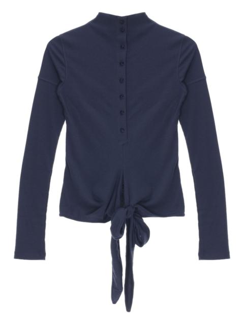 LOW CLASSIC button wrap t-shirt