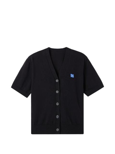 ADER error Sig; BL Tag short-sleeve buttoned cardigan