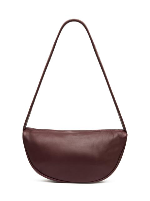 Soft Leather Crescent Bag burgundy