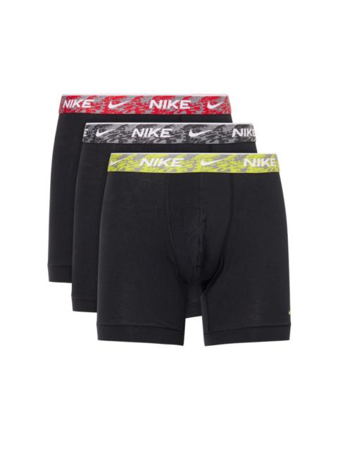 Nike Everyday Branded Pack Of Three Stretch-Cotton Boxer Briefs