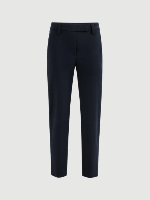 Brunello Cucinelli Stretch cotton cover slim fit trousers