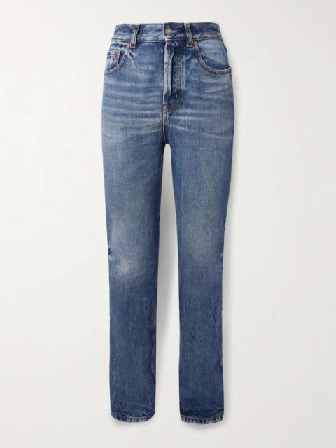High-rise slim-leg jeans