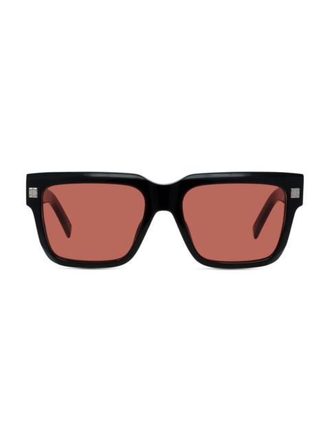 Givenchy Men's GV Day 55MM Square Sunglasses - Shiny Black And Bordeaux