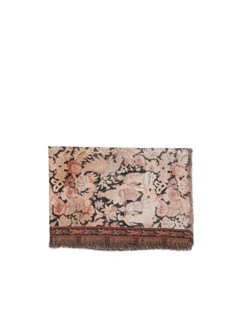 Pierre-Louis Mascia jacquard-woven fringed scarf