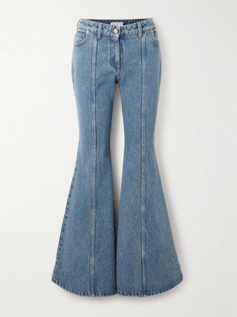 NINA RICCI Paneled Mid-rise Flared Jeans