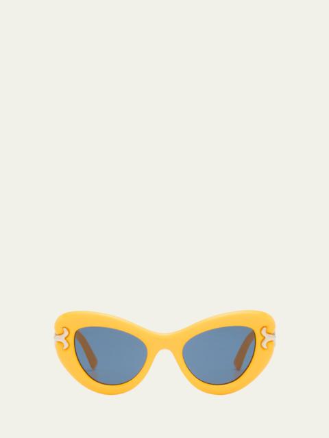 EMILIO PUCCI Filigree Acetate & Metal Cat-Eye Sunglasses