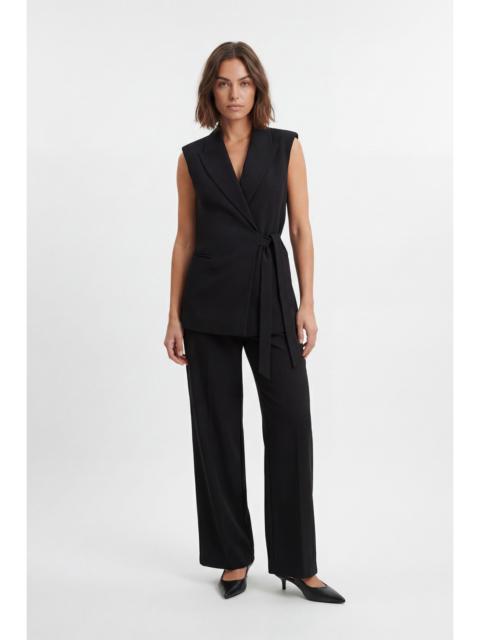 KAREN MILLEN Soft Tailored Wrap Detail Sleeveless Blazer