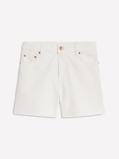 BODEN Cut Off Denim Shorts-White
