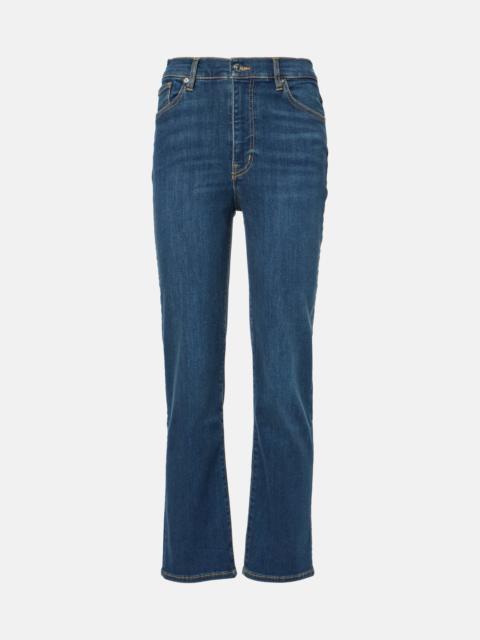 FRAME Le Sleek high-rise straight jeans