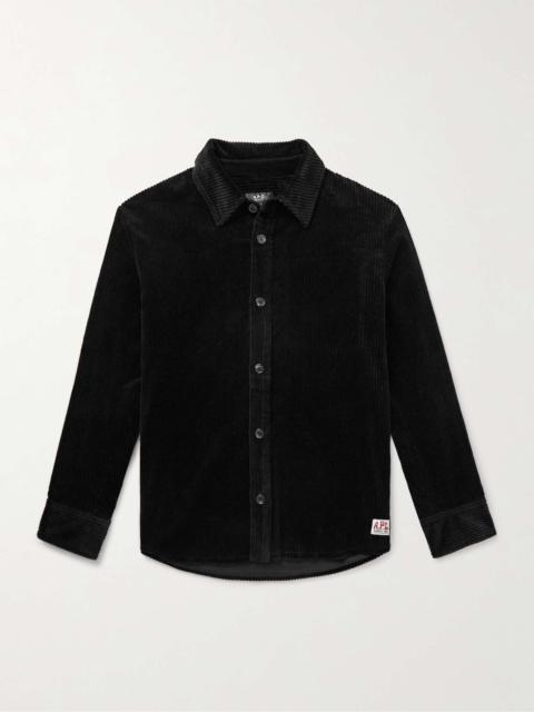 A.P.C. Boris Logo-Appliquéd Cotton-Corduroy Shirt
