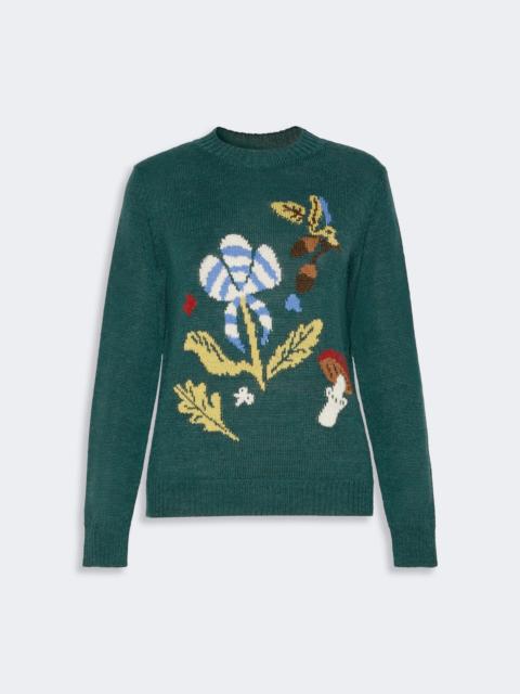WEEKEND Max Mara NITRA Alpaca and wool-blend yarn sweater - DARK GREEN
