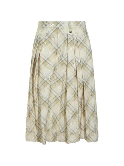 Vivienne Westwood checked pleated skirt