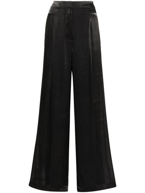 MICHAEL KORS georgette pleated wide-leg trousers