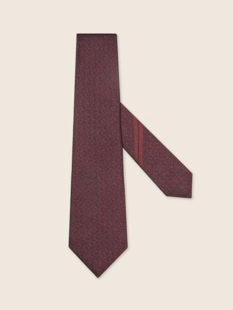 ZEGNA BURGUNDY SILK TIE