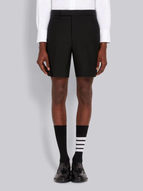 Thom Browne Black 3-Ply Wool Mohair Tipping Low Rise Drop Crotch Short