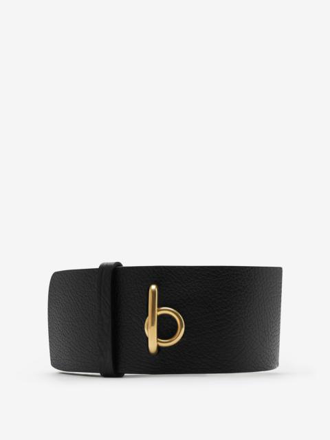 Burberry Wide Leather Rocking Horse Belt