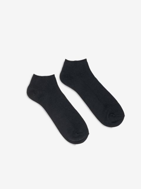 UTSS-BLK UTILITEES Mixed Cotton Sneaker Socks - Black