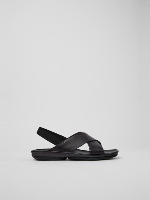 CAMPERLAB Black Leather Sandals for Women.