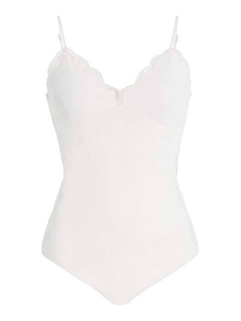 Sea Babette Eyelet One-Piece Swimsuit white