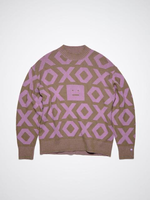 Acne Studios argyle intarsia cardigan - Pink