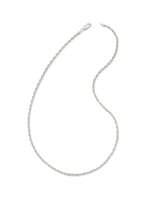 KENDRA SCOTT Ryan 22" Rope Chain Necklace in Oxidized Sterling Silver
