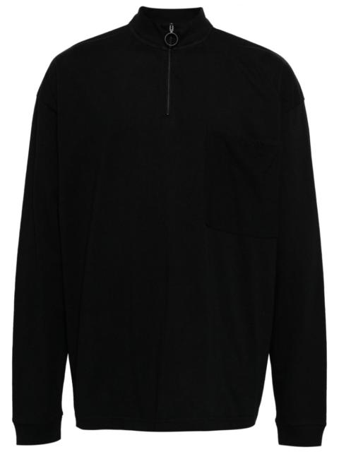 Off-White half-zip cotton hoodie