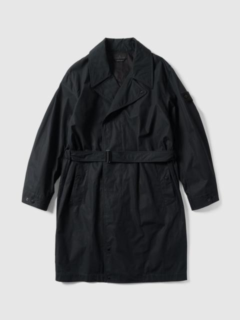 Stone Island Ghost Piece All Weather Cotton Canvas Trench Black