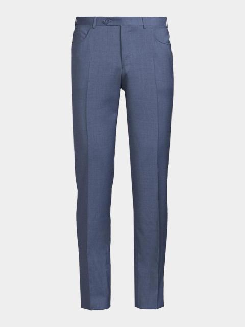 Canali Classic Solid Dress Trousers