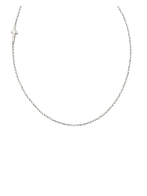 KENDRA SCOTT Cross Inline Necklace in Sterling Silver