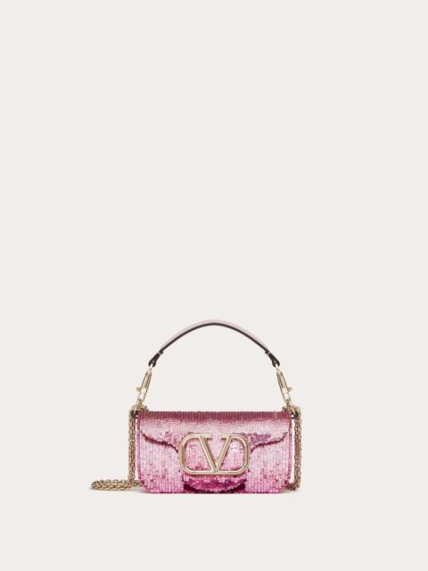 Valentino LOCÒ SMALL SHOULDER BAG WITH GRADIENT-EFFECT EMBROIDERY