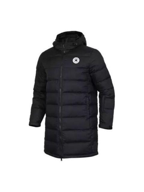 Converse Sports Leisure Thickened Thermal Windproof Hooded Down Jacket 'Black' 10005123-A01