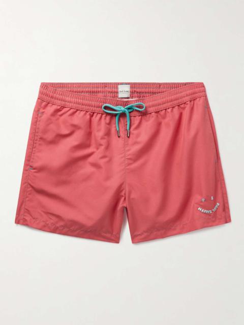 Paul Smith Happy Slim-Fit Short-Length Logo-Embroidered Recycled Swim Shorts