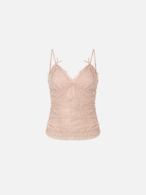 FLORAL LACE TOP WITH SHOULDER STRAPS