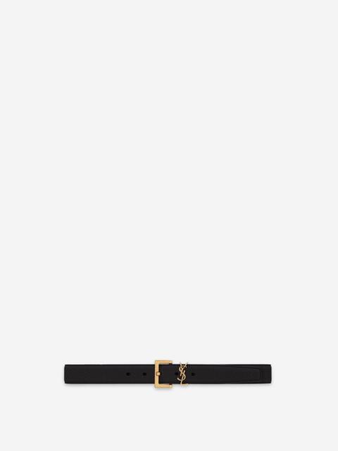 SAINT LAURENT CASSANDRE LEATHER BELT