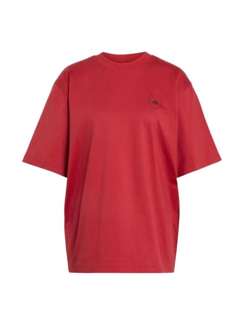 adidas (WMNS) adidas x Stella McCartney Loose T-Shirt Asia Sizing 'Soft Carmine' KR6304