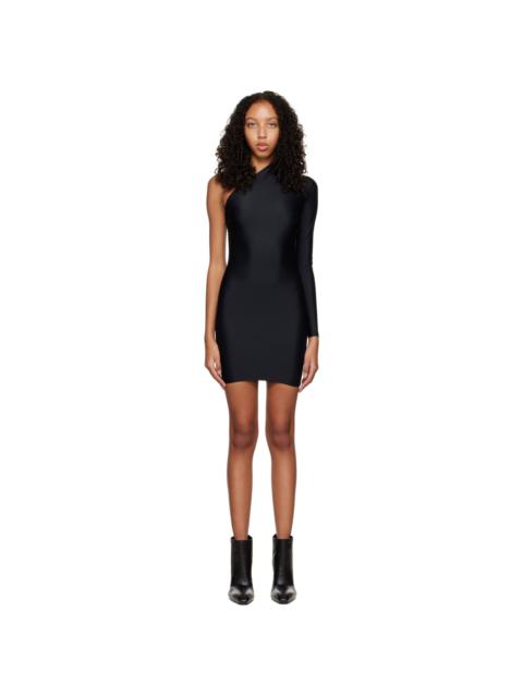 BALENCIAGA Black Single-Shoulder Minidress