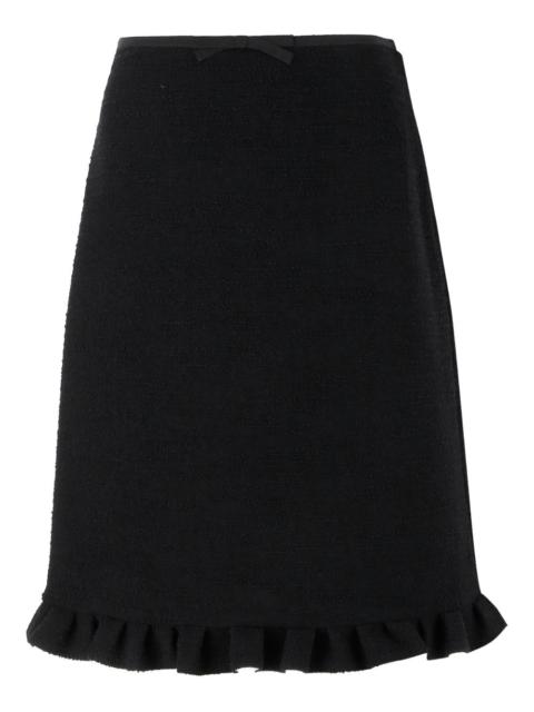 Valentino ruffled tweed mini skirt