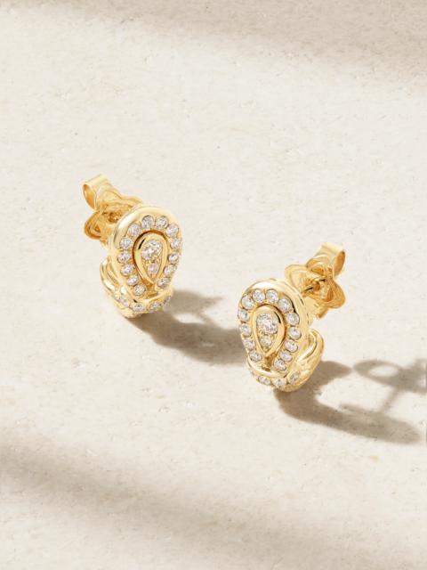 DAVID YURMAN Thoroughbred Loop 18-karat Gold Diamond Earrings