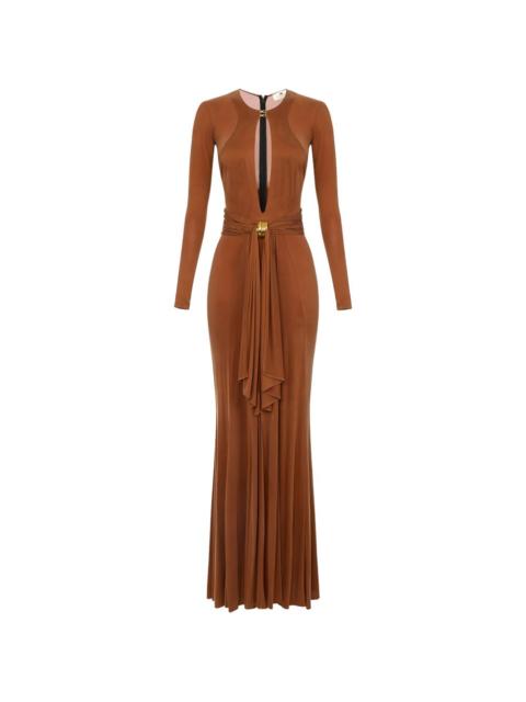 ELISABETTA FRANCHI keyhole-design jewell-embellished dress