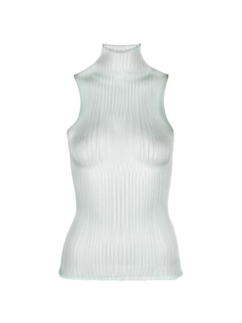 AISLING CAMPS high-neck ribbed tank top