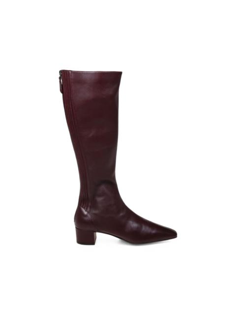 AQUAZZURA ribbed-panel leather boots