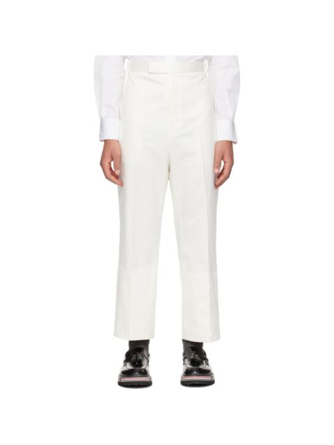 White Rolled Cuff Trousers