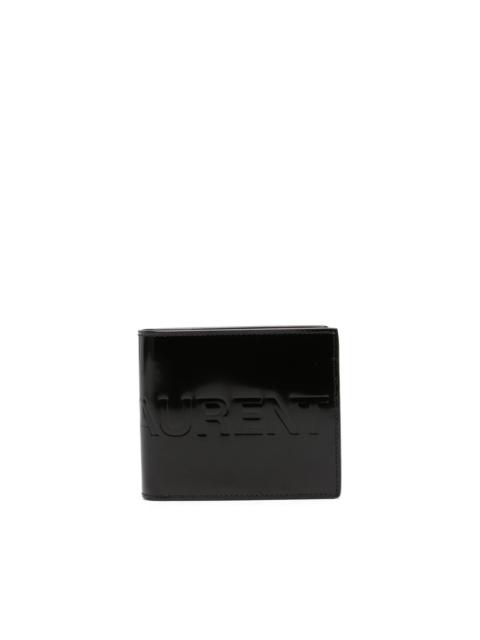 logo-debossed leather wallet
