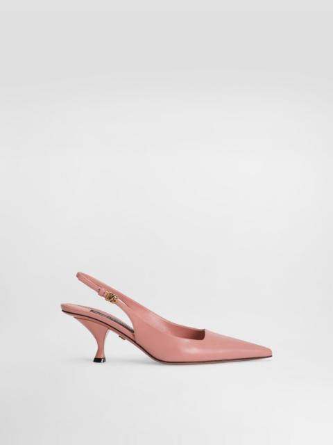 Dolce & Gabbana Lollo polished calfskin slingback