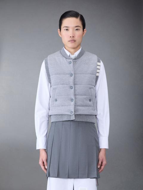 Thom Browne Fine Merino and Jersey Reversible Down 4-Bar Vest