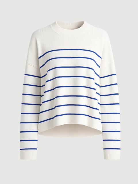 LA LIGNE LEO SWEATER CREAM/COBALT