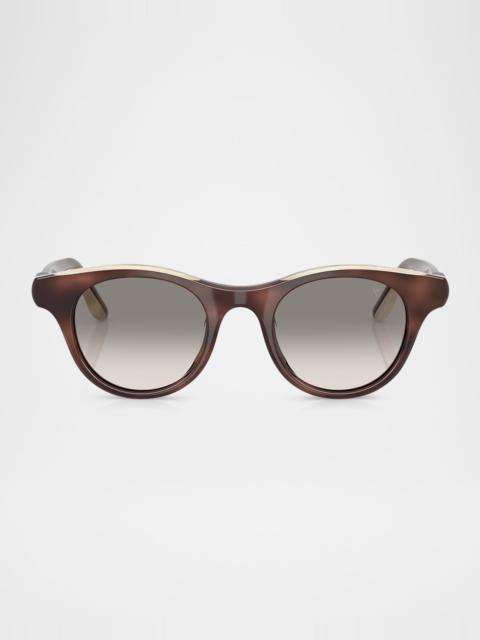 Brunello Cucinelli Acetate Round Sunglasses